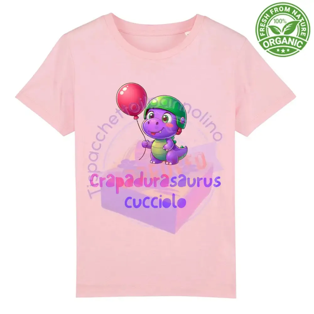 T-Shirt Baby Premium Organic crapadurasaurus cucciolo baby t-shirt cotone bio