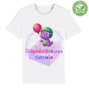 T-Shirt Baby Premium Organic crapadurasaurus cucciolo baby t-shirt cotone bio