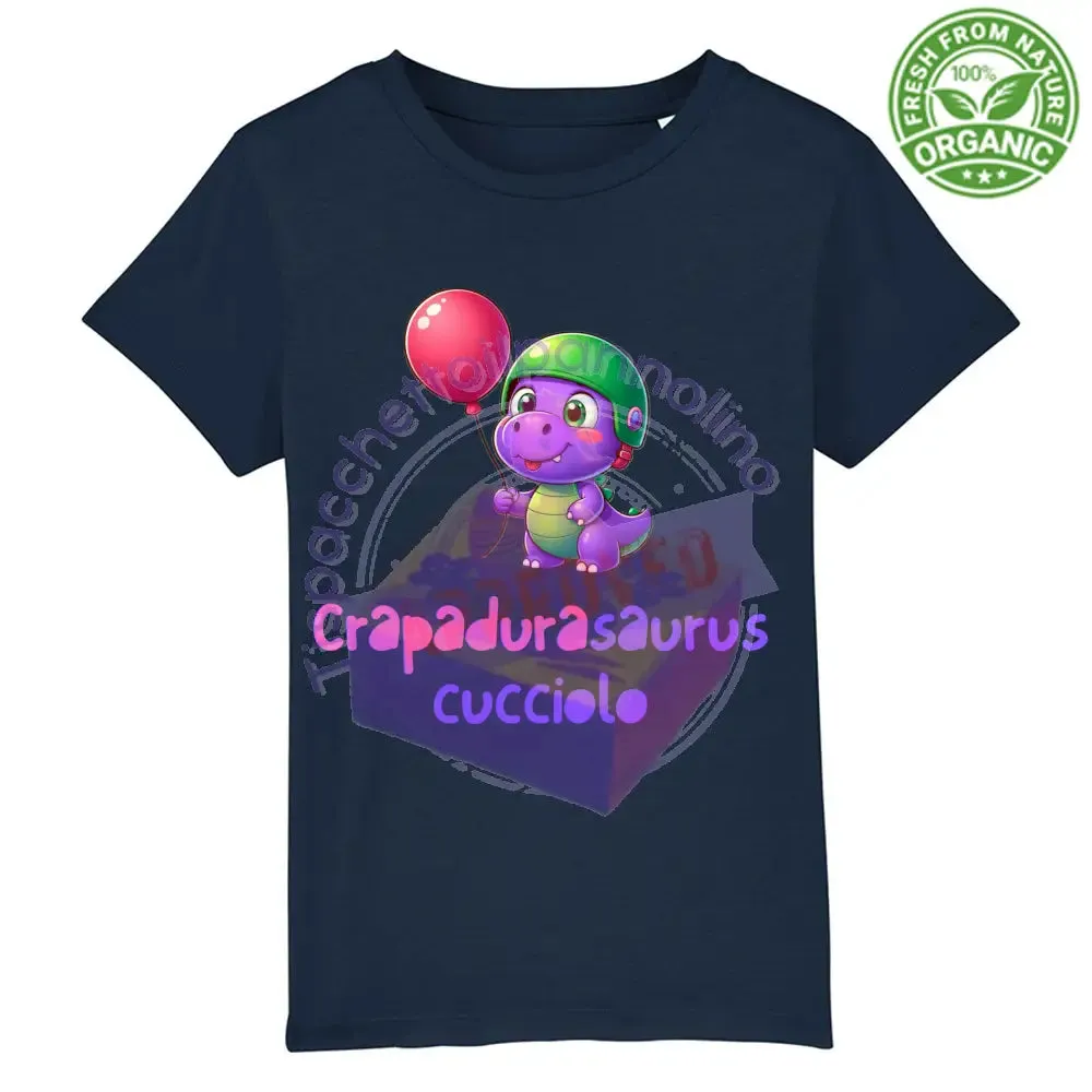 T-Shirt Baby Premium Organic crapadurasaurus cucciolo baby t-shirt cotone bio