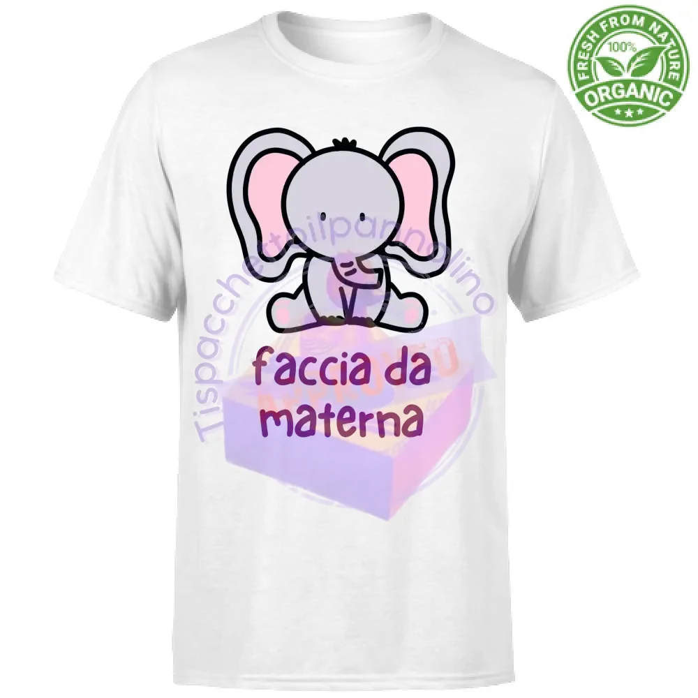 T-Shirt Bambino Organic faccia da materna t-shirt bimbo asilo elefante scr