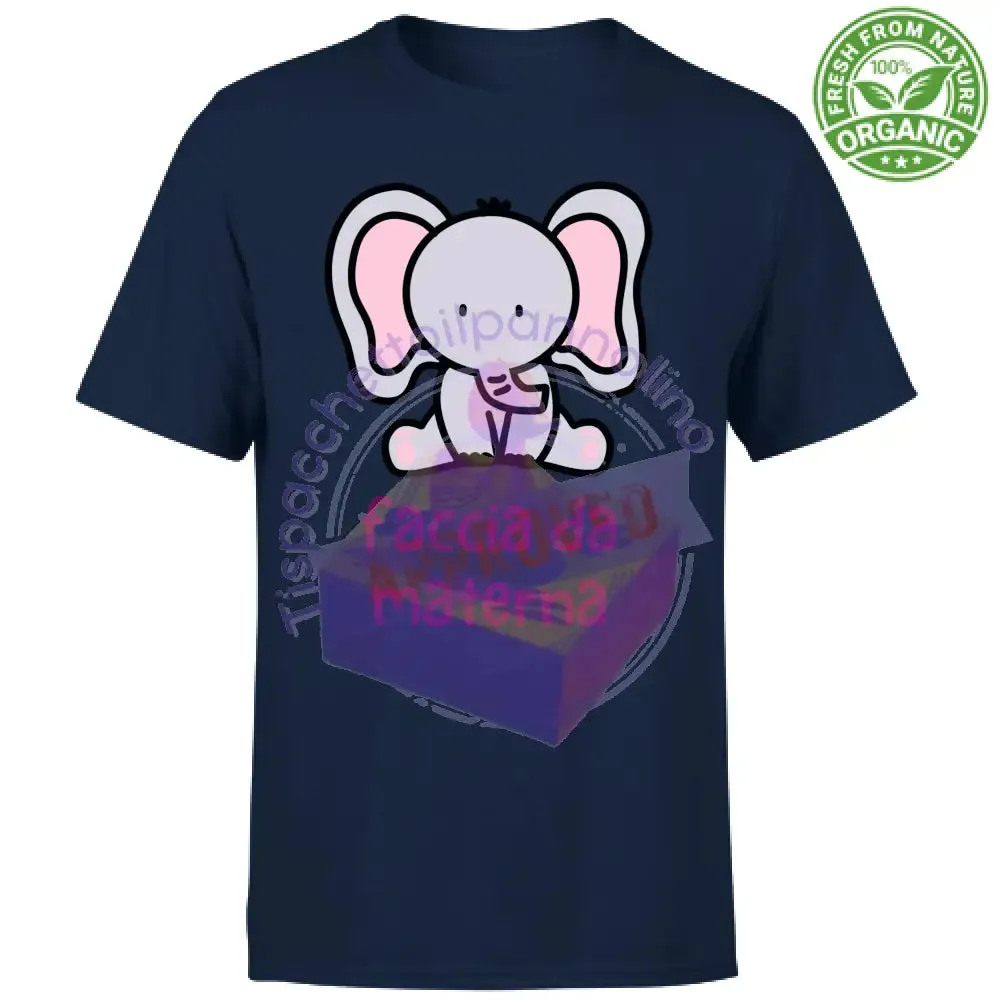 T-Shirt Bambino Organic faccia da materna t-shirt bimbo asilo elefante scr