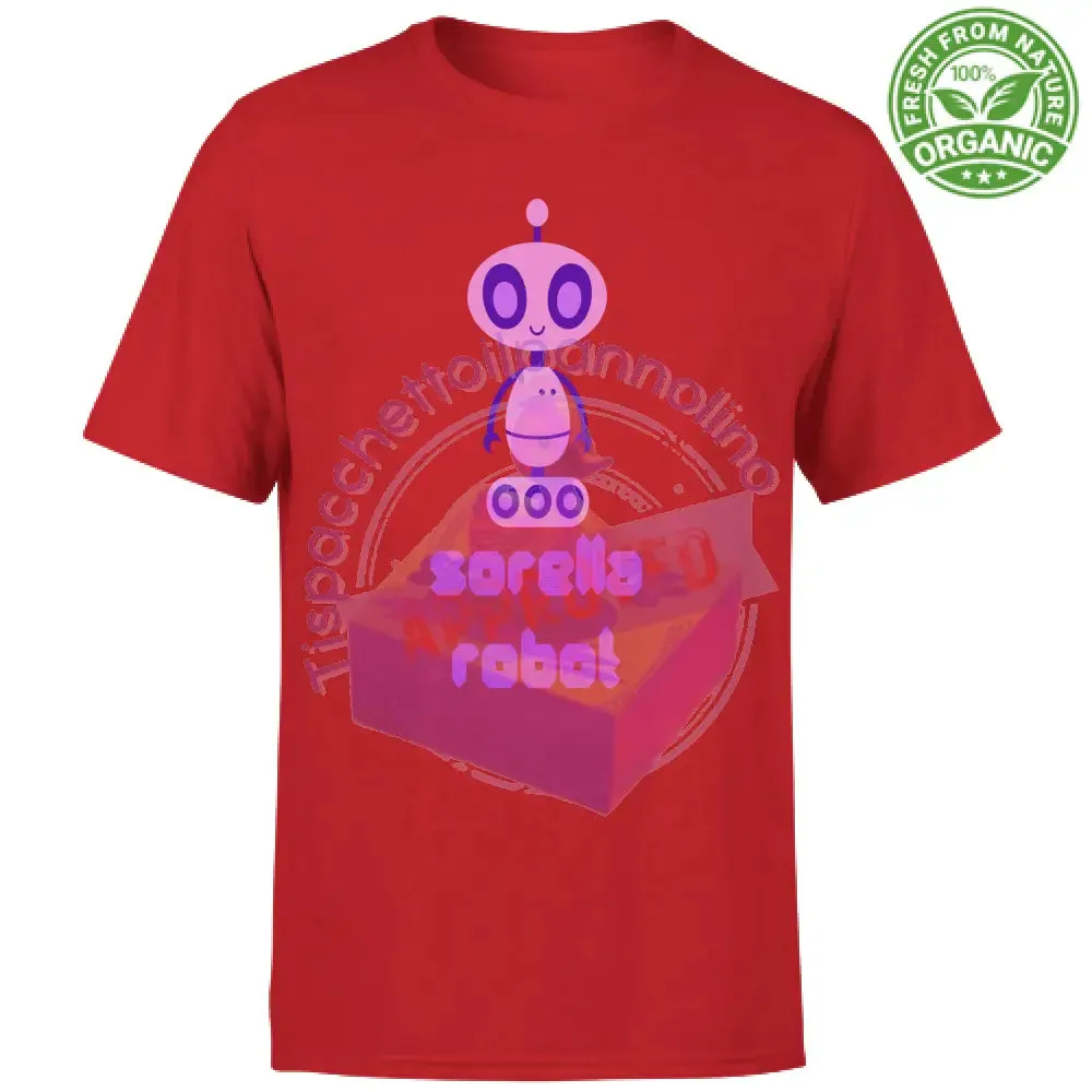 T-Shirt Bambino Organic sorellona robot t-shirt per la sorella grande