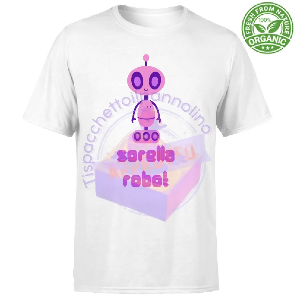 T-Shirt Bambino Organic sorellona robot t-shirt per la sorella grande