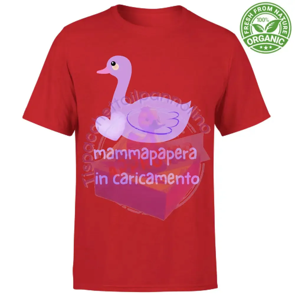 T-Shirt Unisex Organic mammapapera in caricamento t-shirt mamma incinta