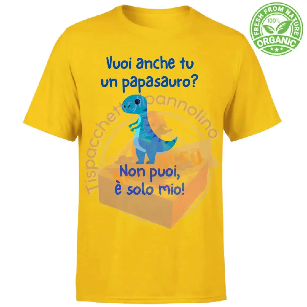 T-Shirt Unisex Organic Papasauro solo mio organic t-shirt papà