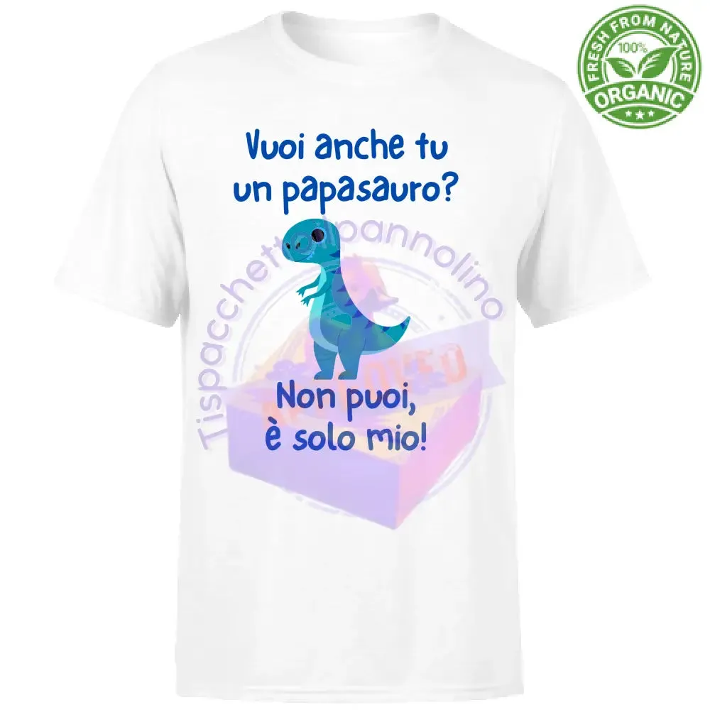 T-Shirt Unisex Organic Papasauro solo mio organic t-shirt papà