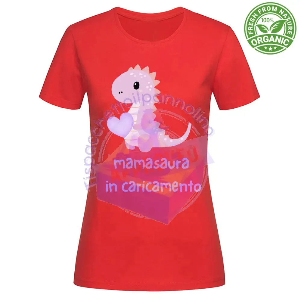 T-Shirt Woman mamasaura in caricamento t-shirt premium per la mamma