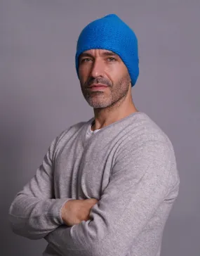 The Cashmere Beanie in Peacock