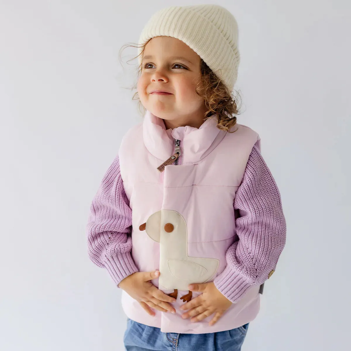 The Duckie Puffer Vest - Pink - BABY