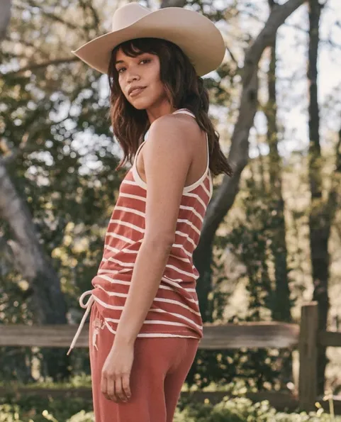 The Great - The Racer Tank in Cardinal Stripe