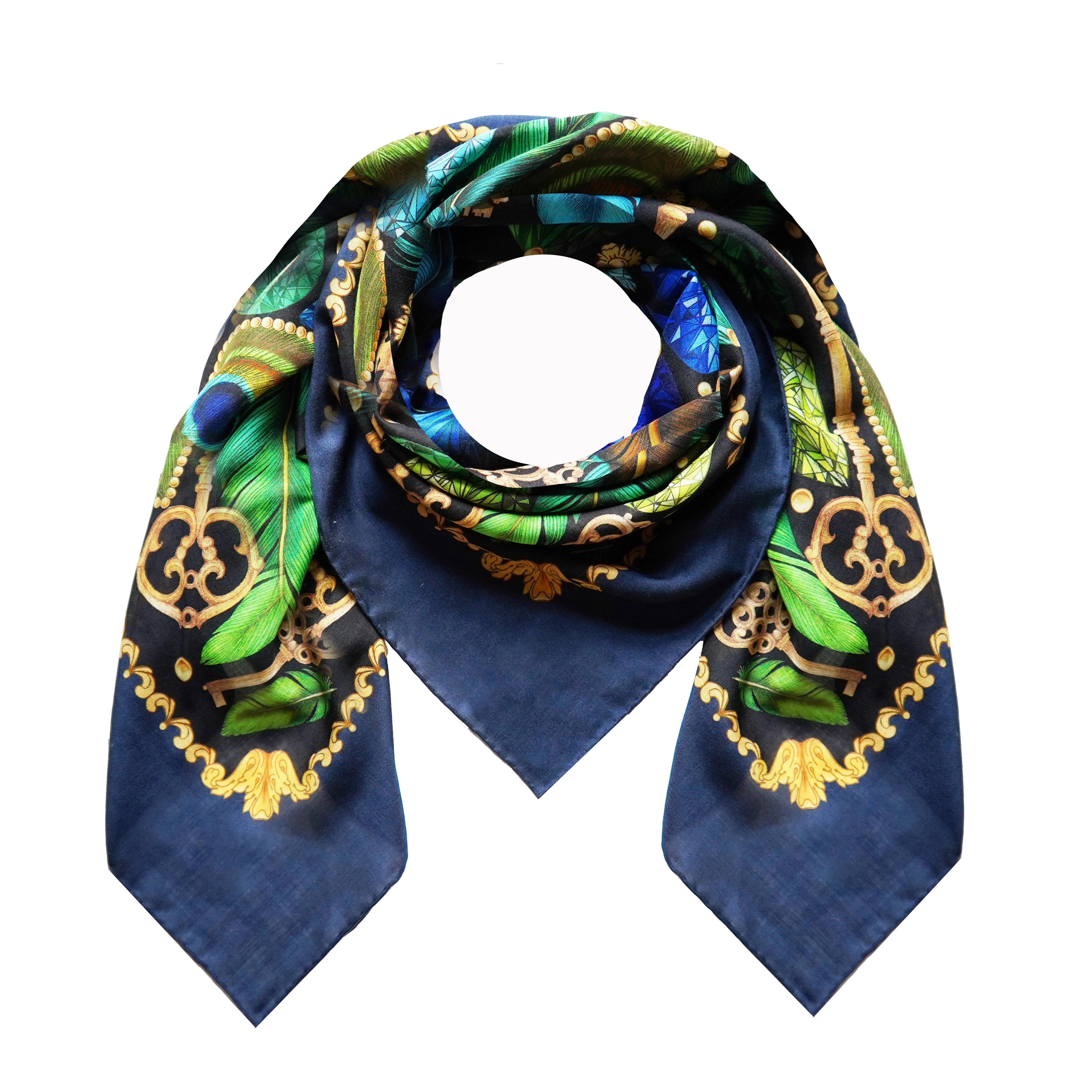 The Iridescent Jewel Silk Scarf | Wool/Silk | 90x90cm [Preorder]