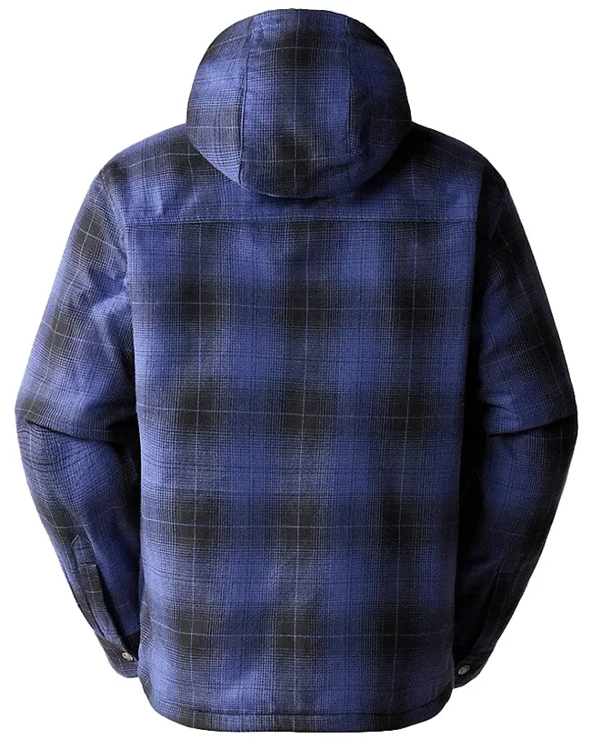 The North Face Mens Hooded Campshire Shirt Black Medium Half Dome Shadow Plaid