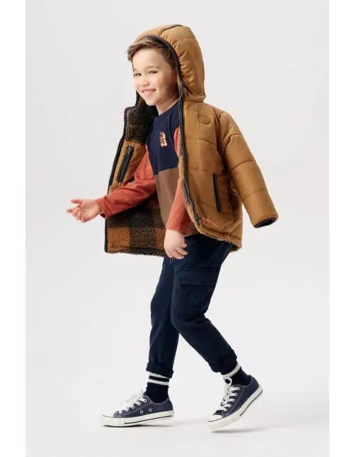 The Ward REVERSIBLE Puffer/Sherpa Jacket - Chipmunk - KIDS (Copy)