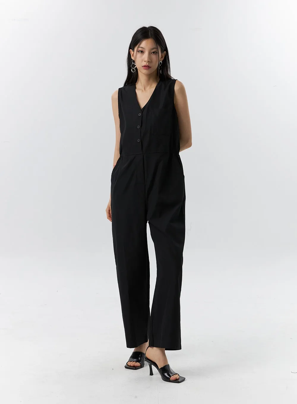 V-Neck Jumpsuit IL326