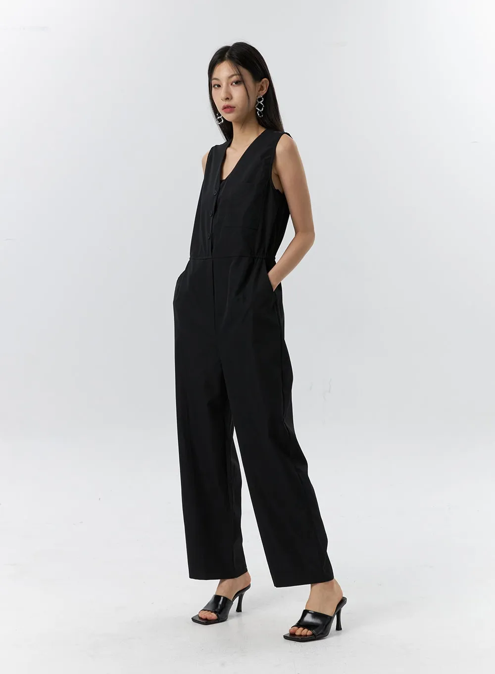 V-Neck Jumpsuit IL326