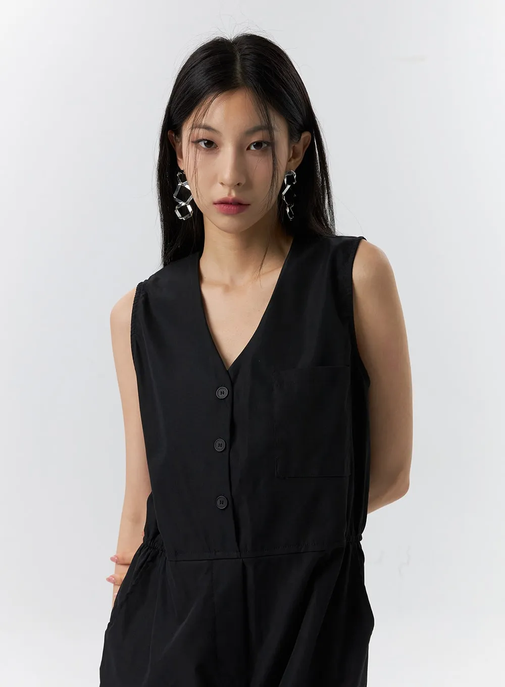 V-Neck Jumpsuit IL326