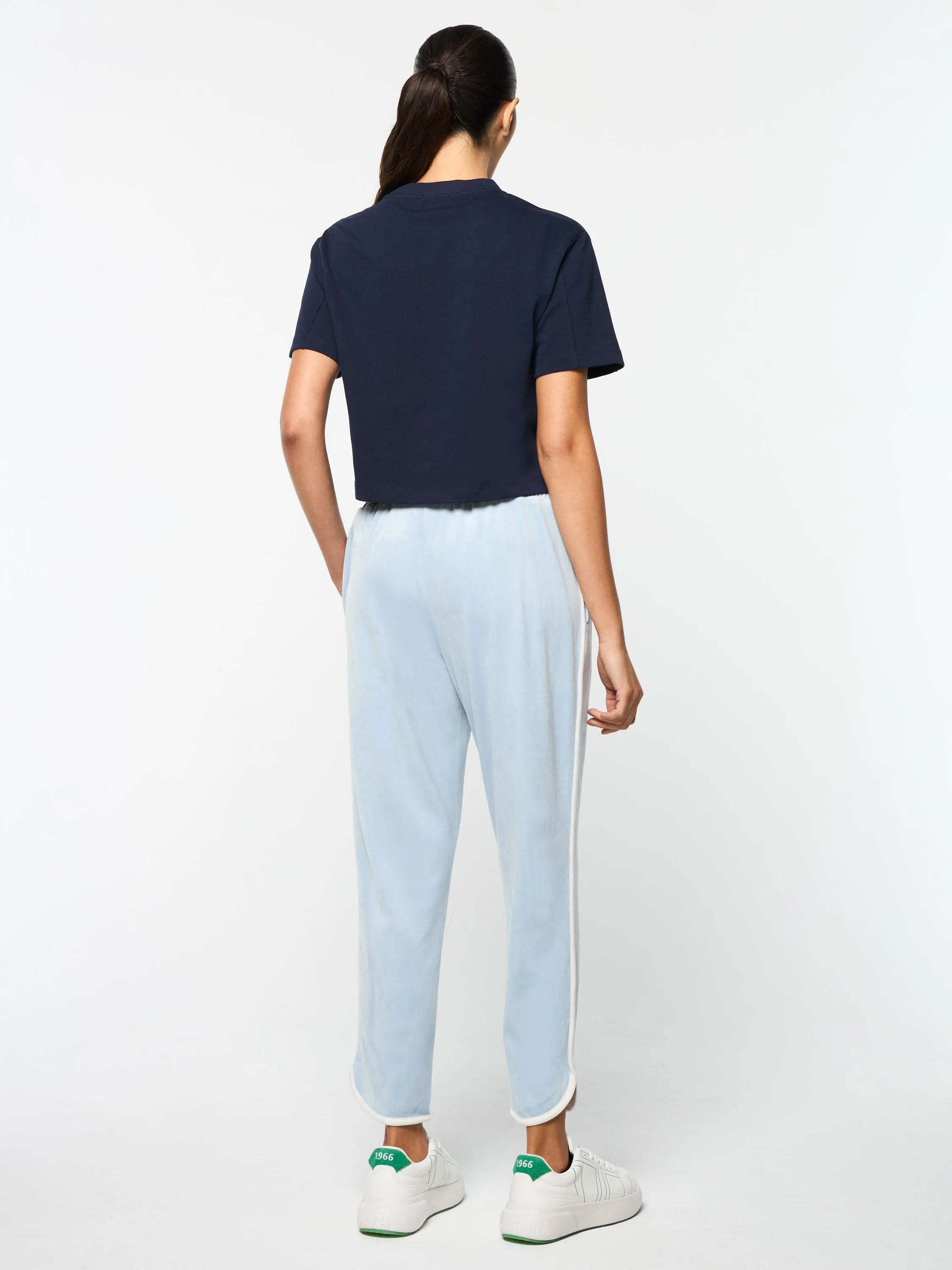 Veneto 3/4 Velour Track Pant- Celestial Blue