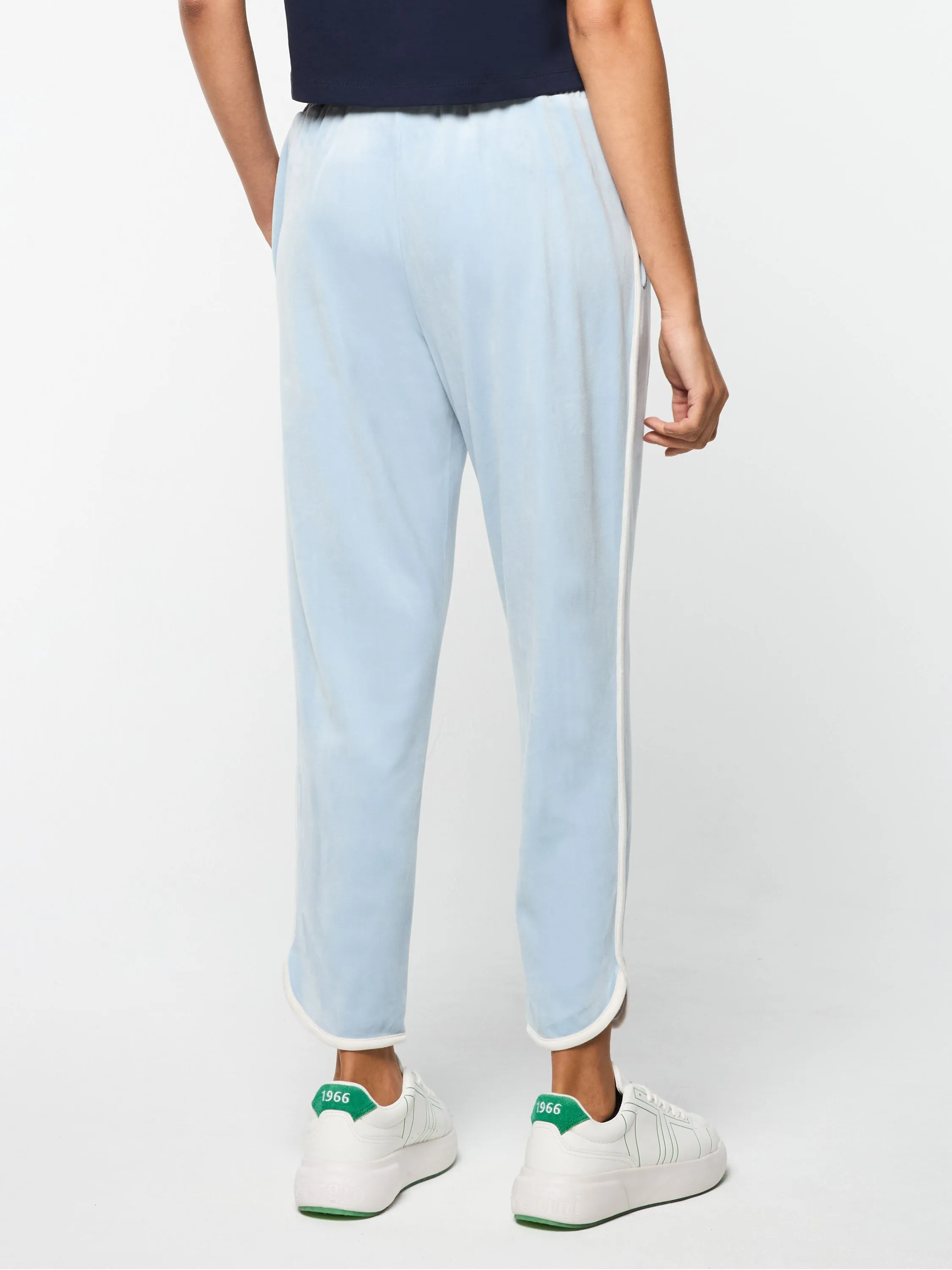 Veneto 3/4 Velour Track Pant- Celestial Blue