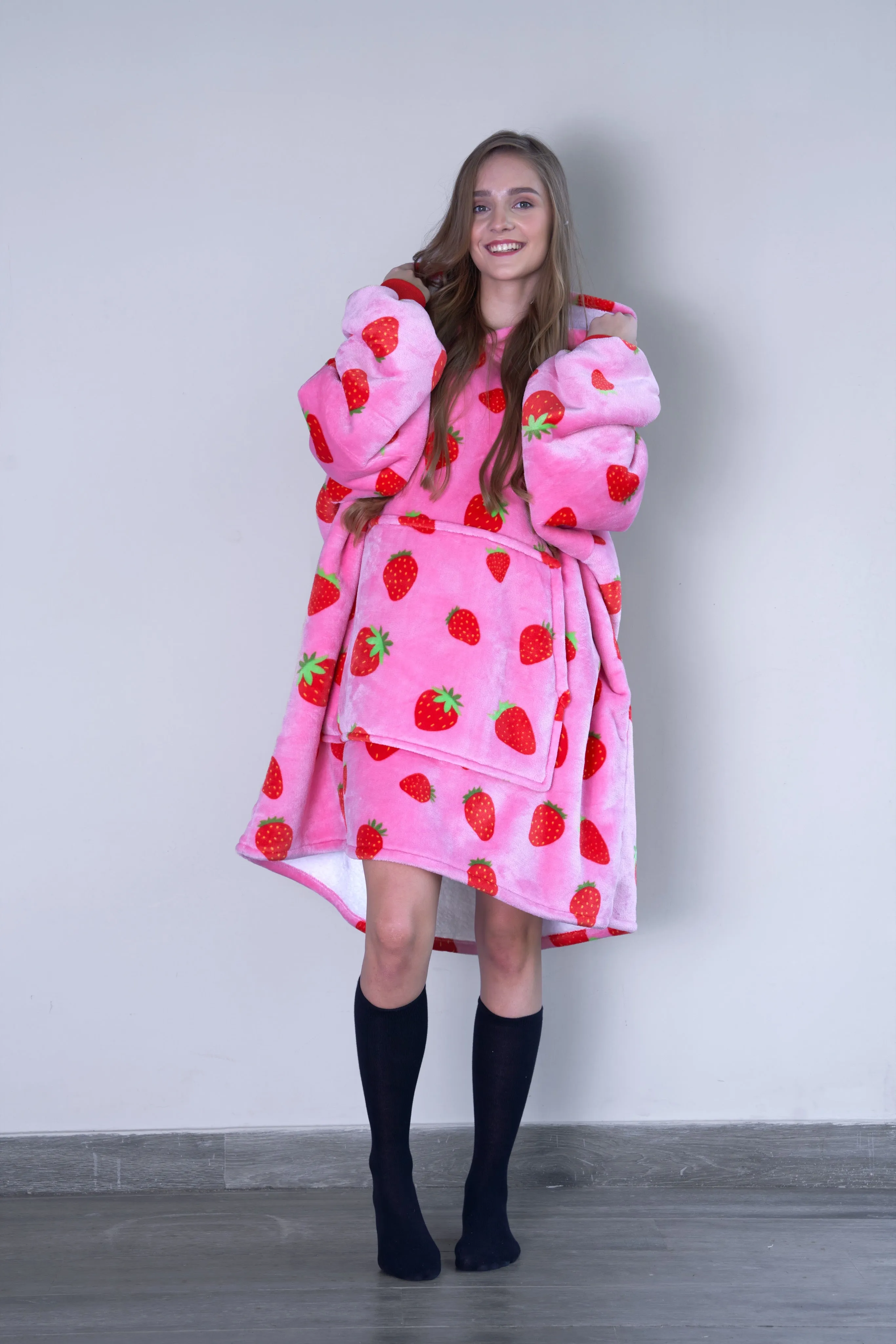 Very Strawberry - Hoodie Blanket - Sassy Series