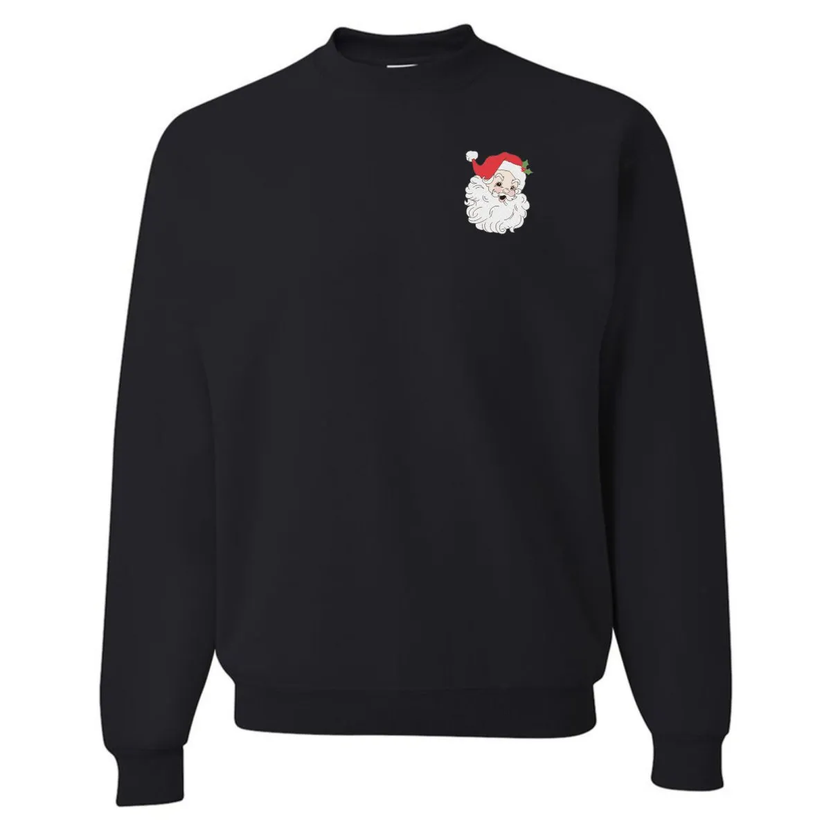 'Vintage Santa' Embroidered Crewneck Sweatshirt