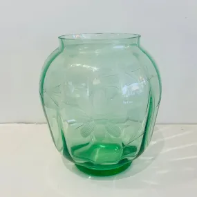 Vintage Vaseline Glass Vase