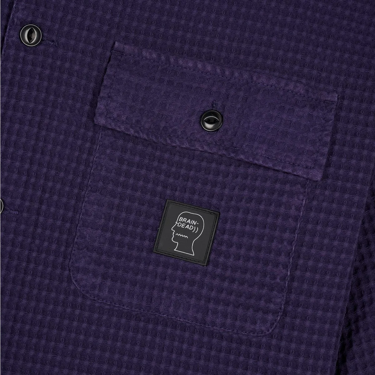 WAFFLE BUTTON FRONT SHIRT