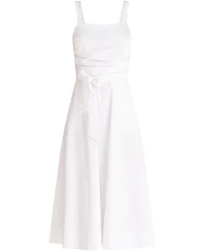 White Positano Midi Dress