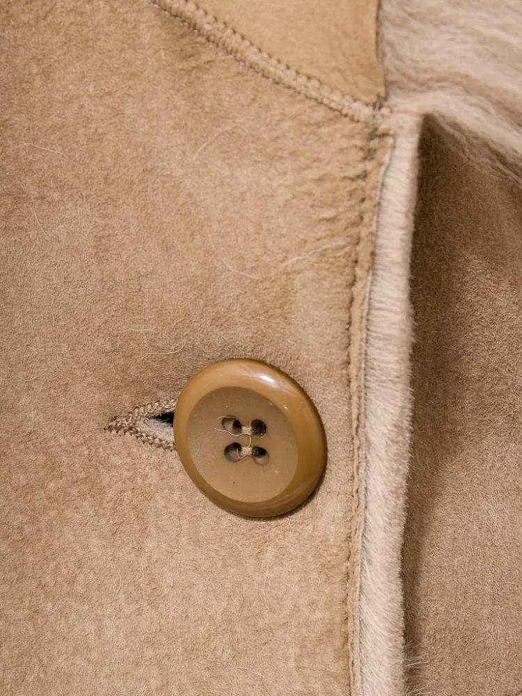 Women’s Beige Toscana Shearling Coat