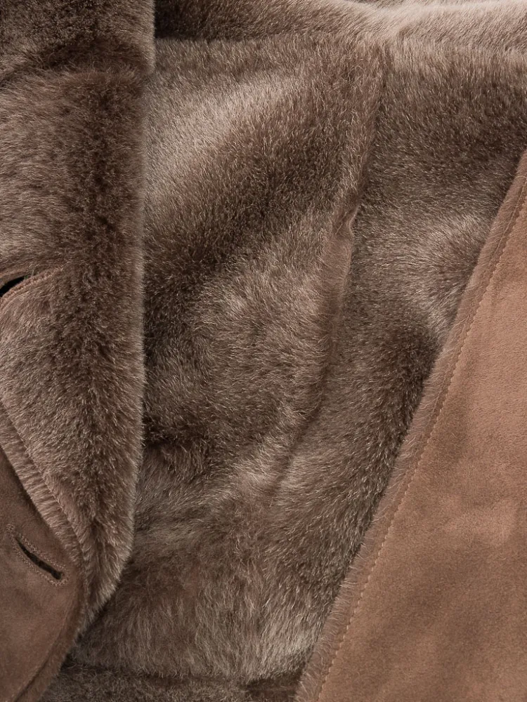 Women’s Beige Toscana Shearling Coat