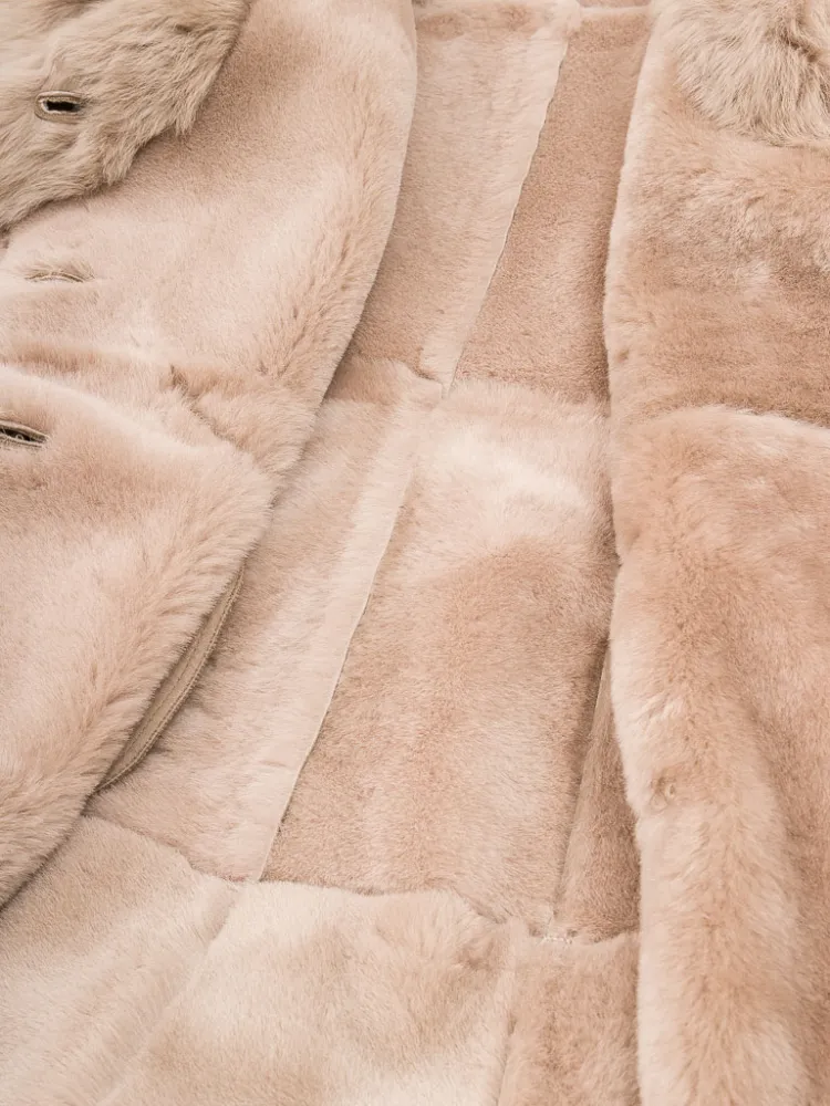 Women’s Beige Toscana Shearling Coat