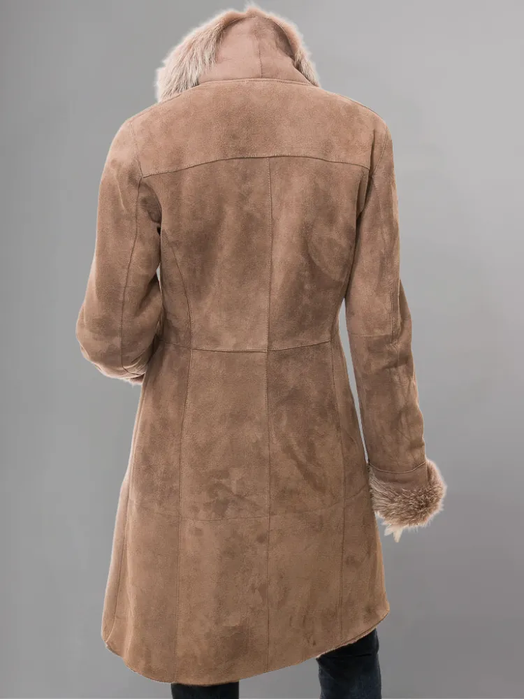 Women’s Beige Toscana Shearling Coat