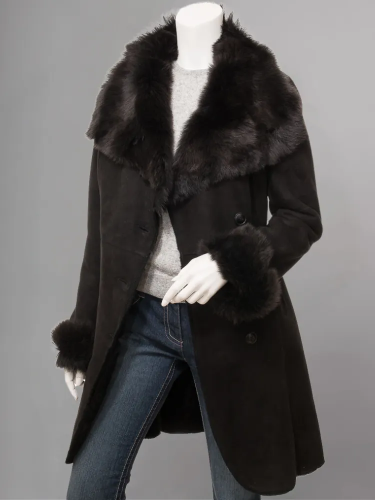 Women’s Beige Toscana Shearling Coat