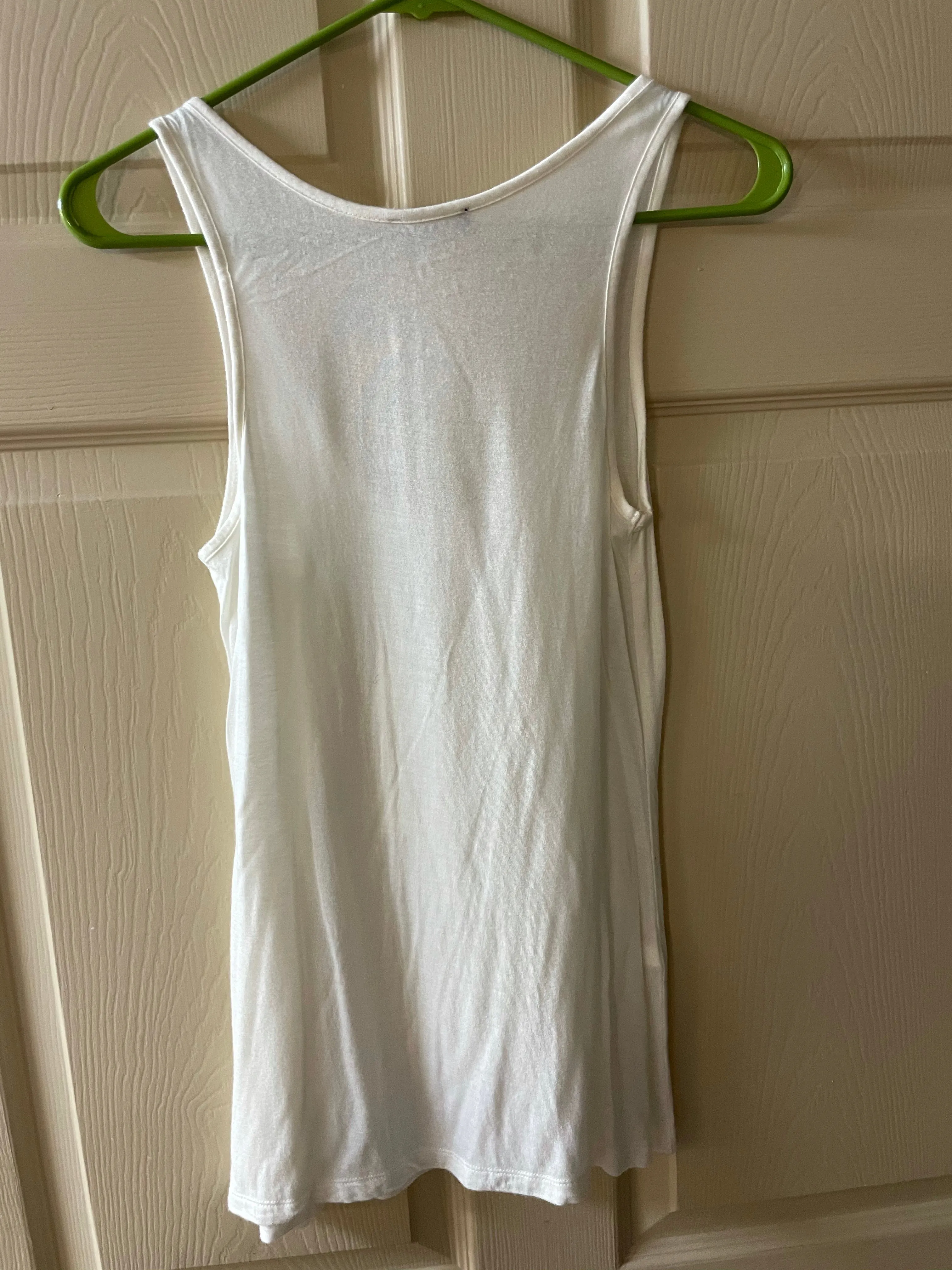 Womens Juniors EXPRESS White Sleeveless Top  Tank XSmall Rayon