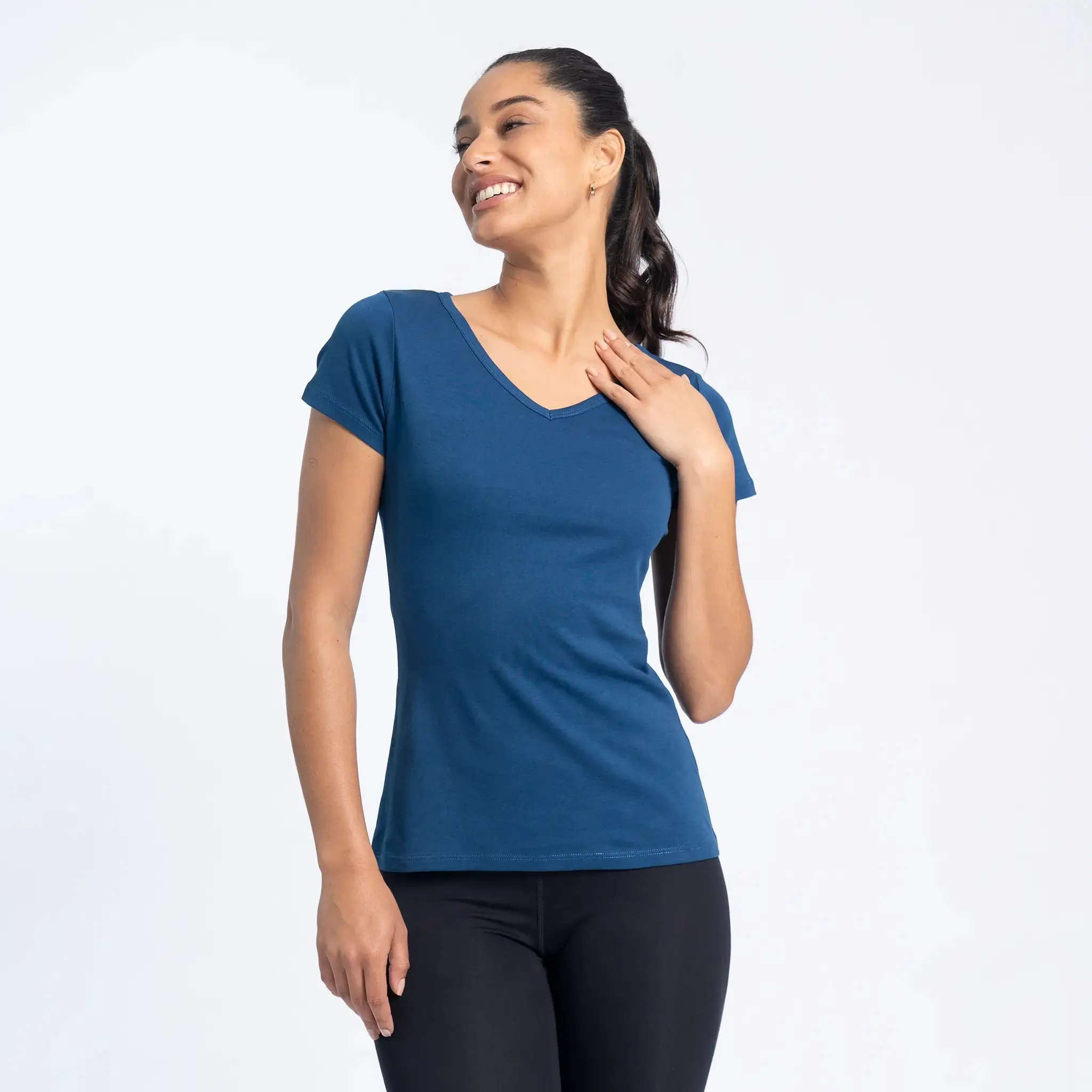 Women's Organic Pima Cotton V-Neck T-Shirt