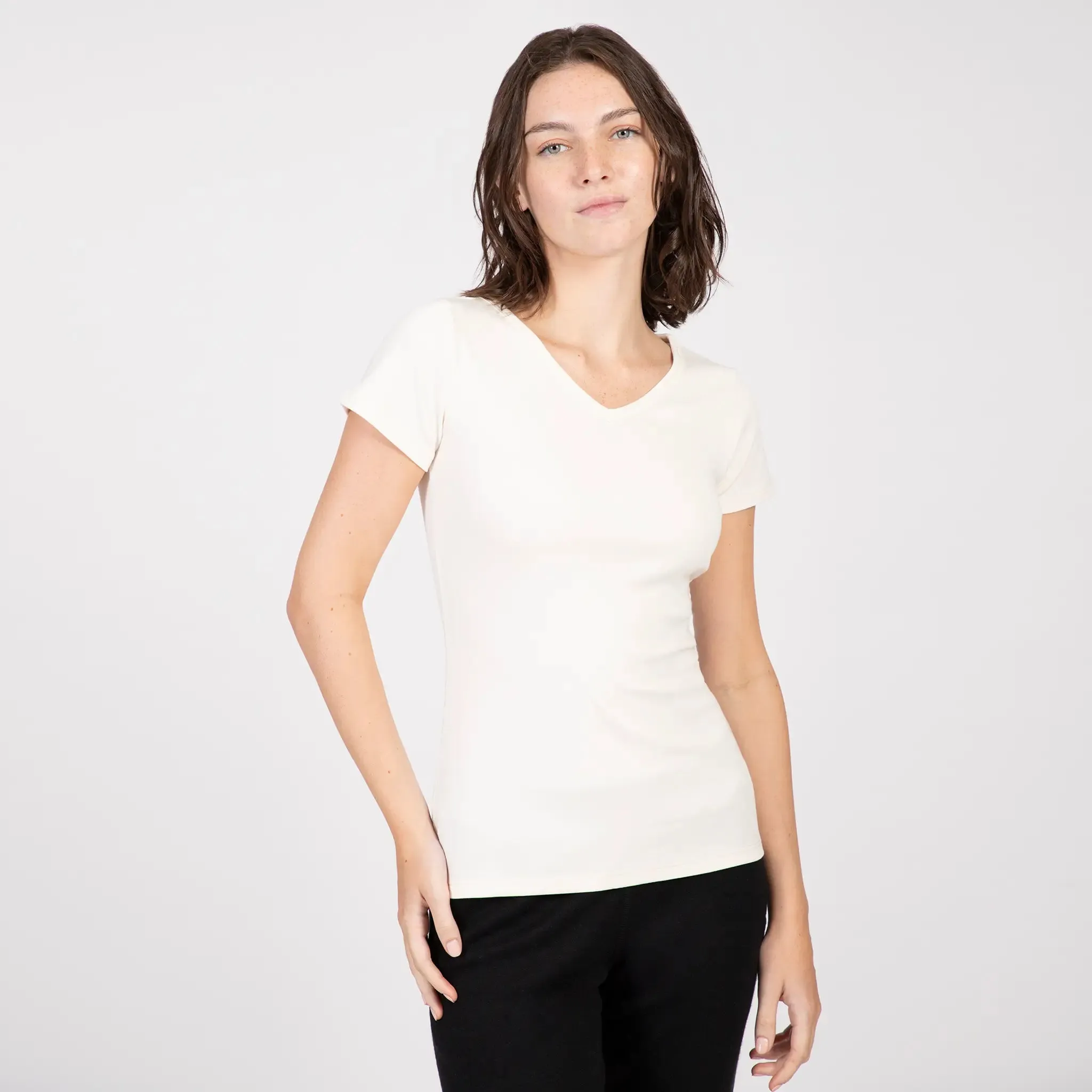 Women's Organic Pima Cotton V-Neck T-Shirt