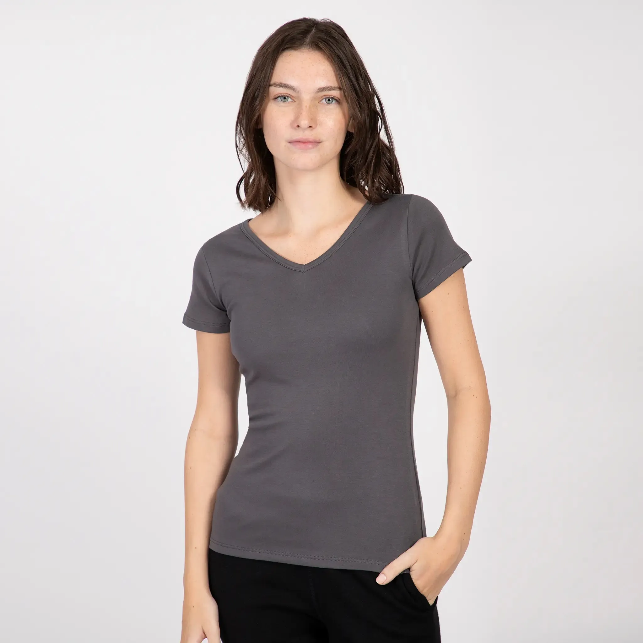 Women's Organic Pima Cotton V-Neck T-Shirt