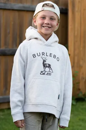 Youth Fleece Hoodie Whitetail Deer- Heather Oatmeal